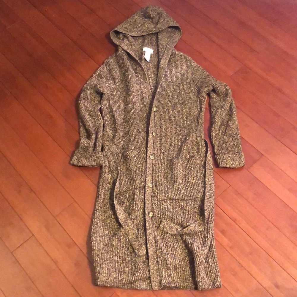 Jones New York Long button-up sweater jacket